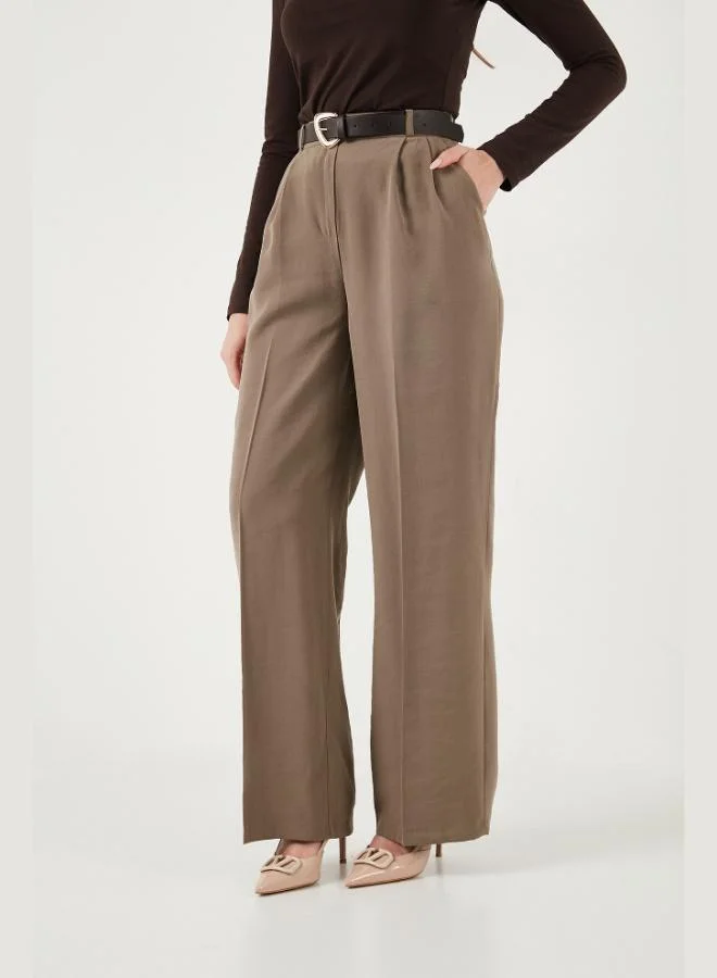 Lela Lela Regular Fit Normal Waist Straight Leg Trousers Women'S Pants 6923875